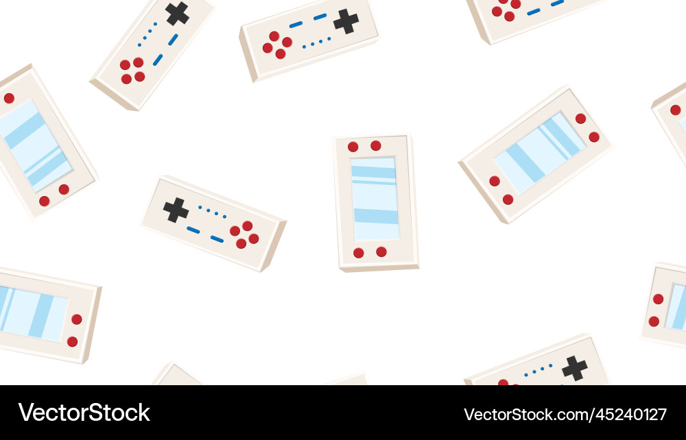 Seamless pattern endless with portable game Seamless pattern endless with portable game vector image