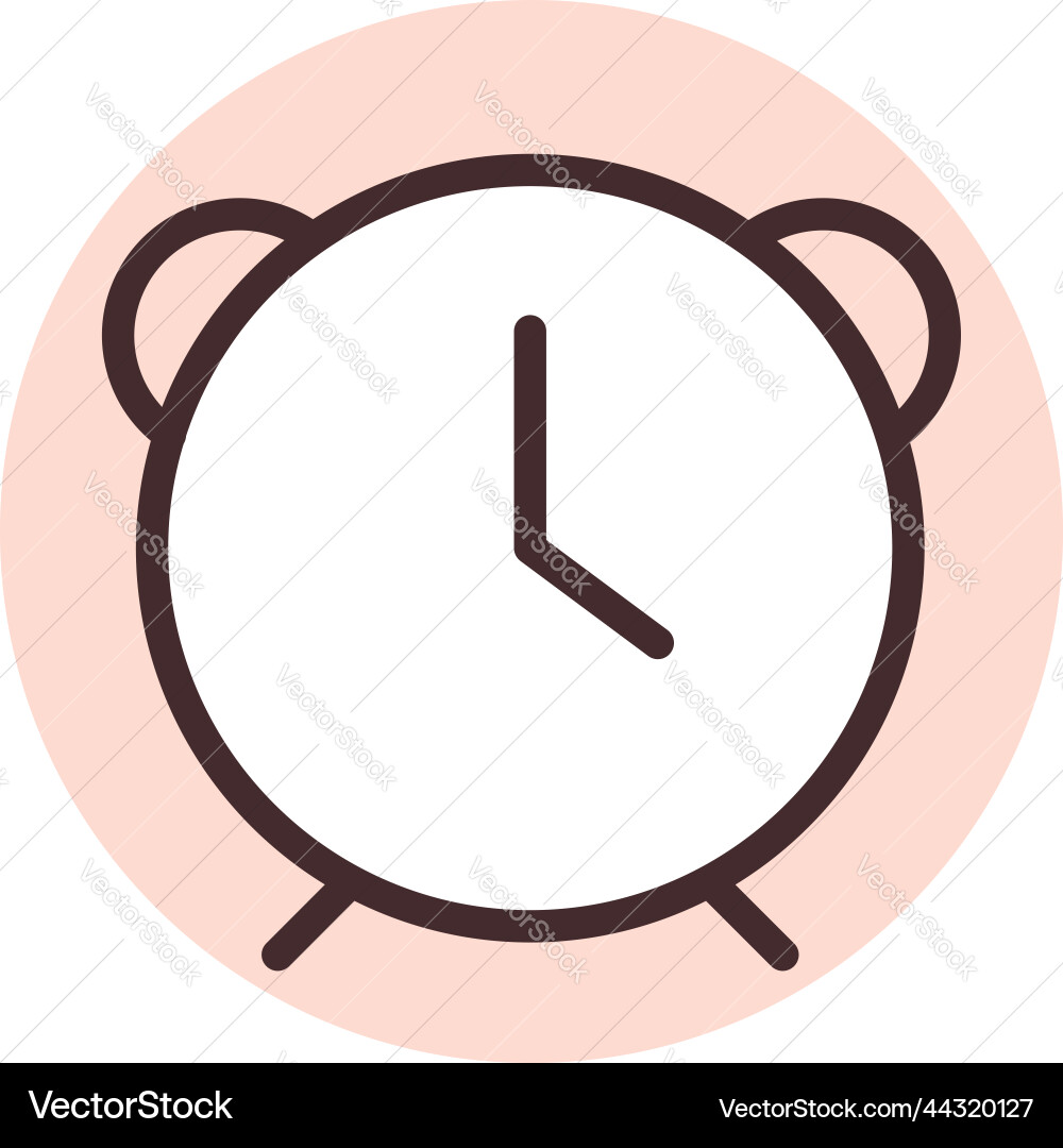Ui alarm clock on white background vector image