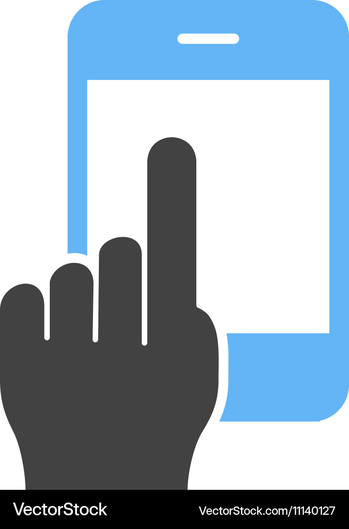 Using cell phone Vector Image