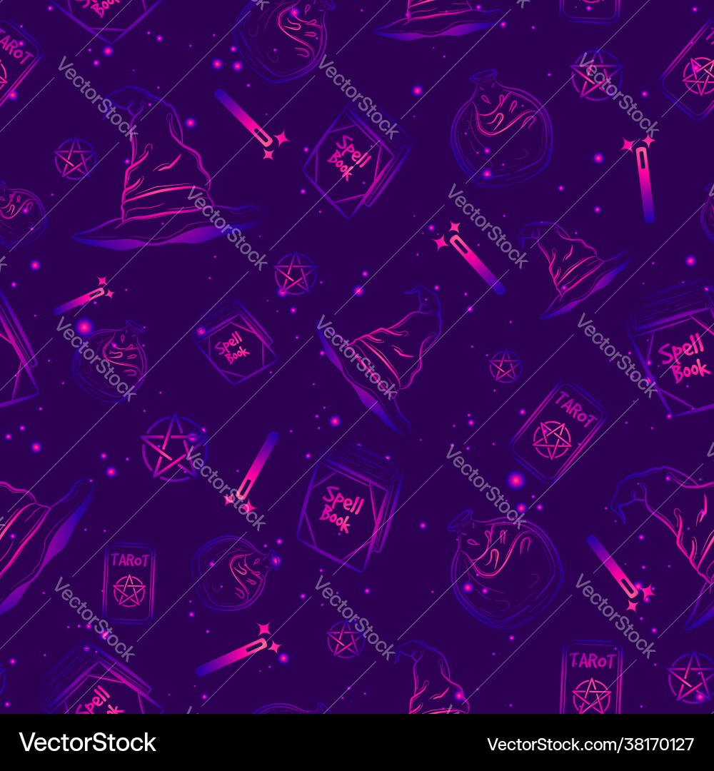 Violet seamless pattern with occult gradient Violet seamless pattern with occult gradient vector image