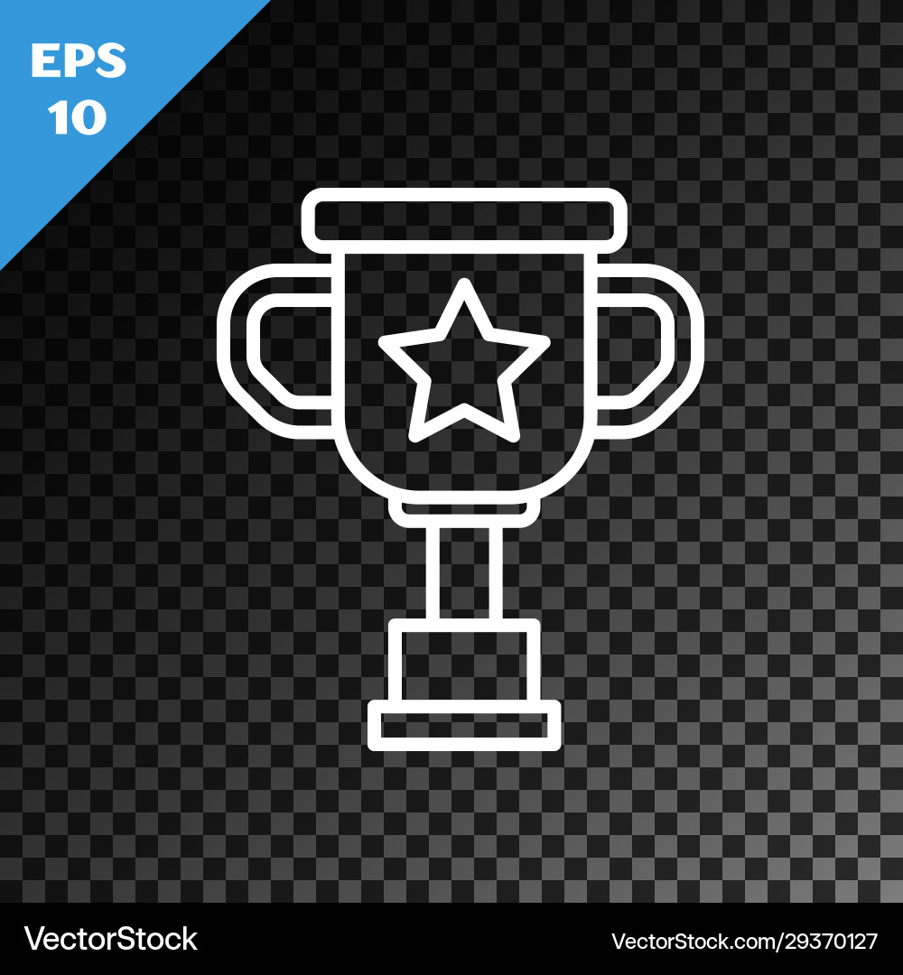 White line award cup icon isoliert auf transparent White line award cup icon isoliert auf transparent vektorbild