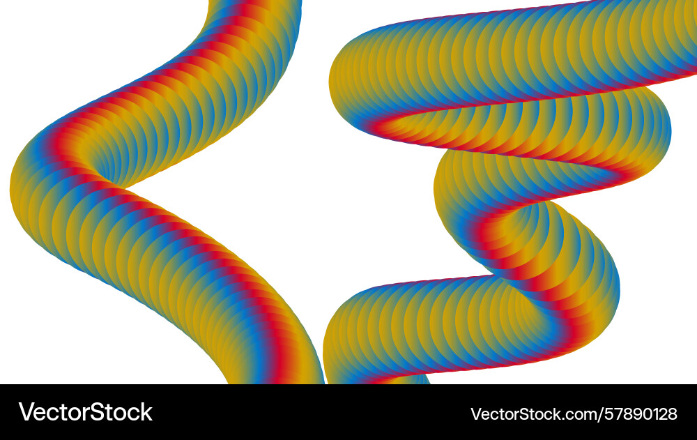 Abstract 3d fluid blend design colorful gradient Vector Image