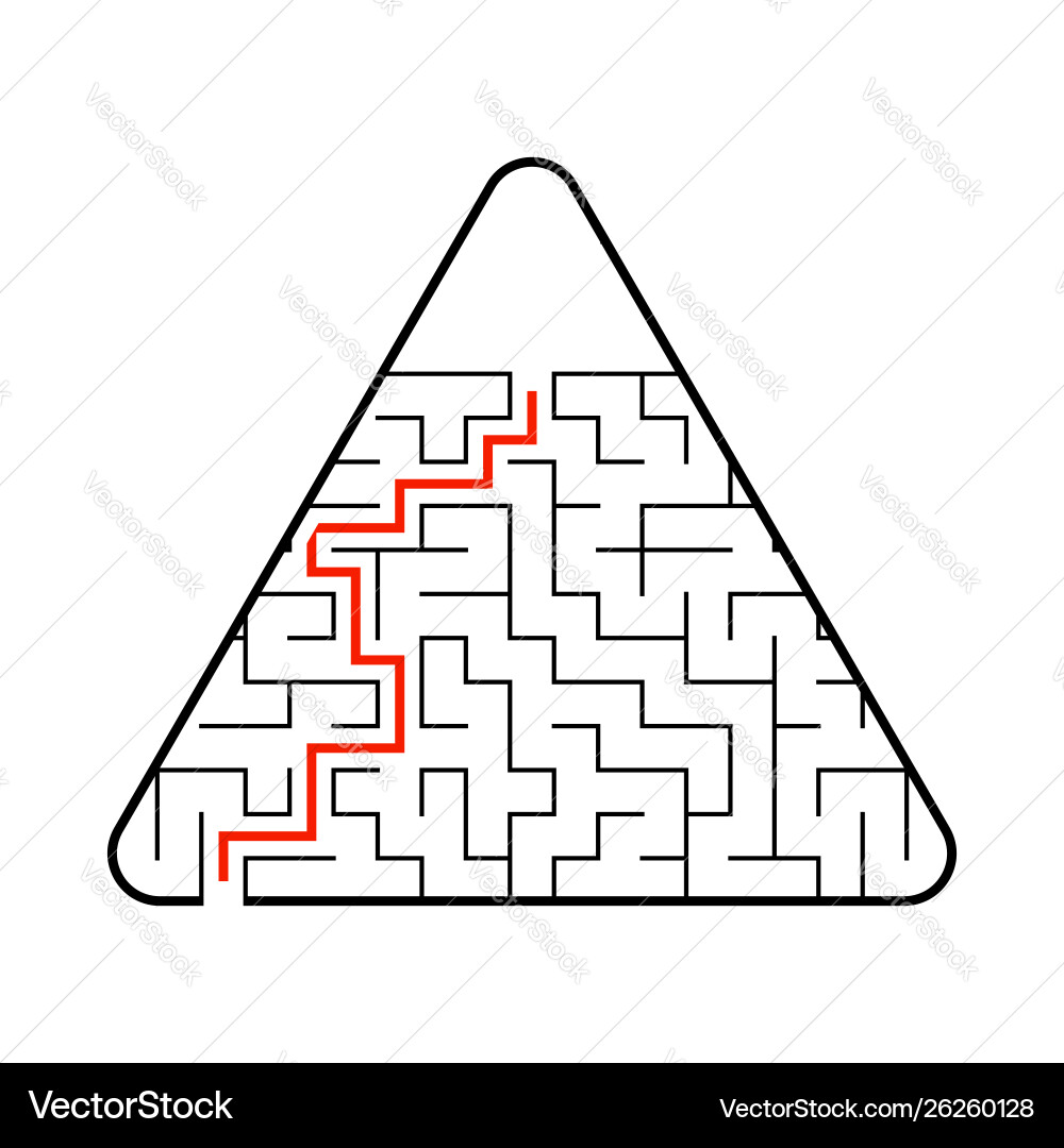 Abstract triangular labyrinth game for kids Abstract triangular labyrinth game for kids vector image