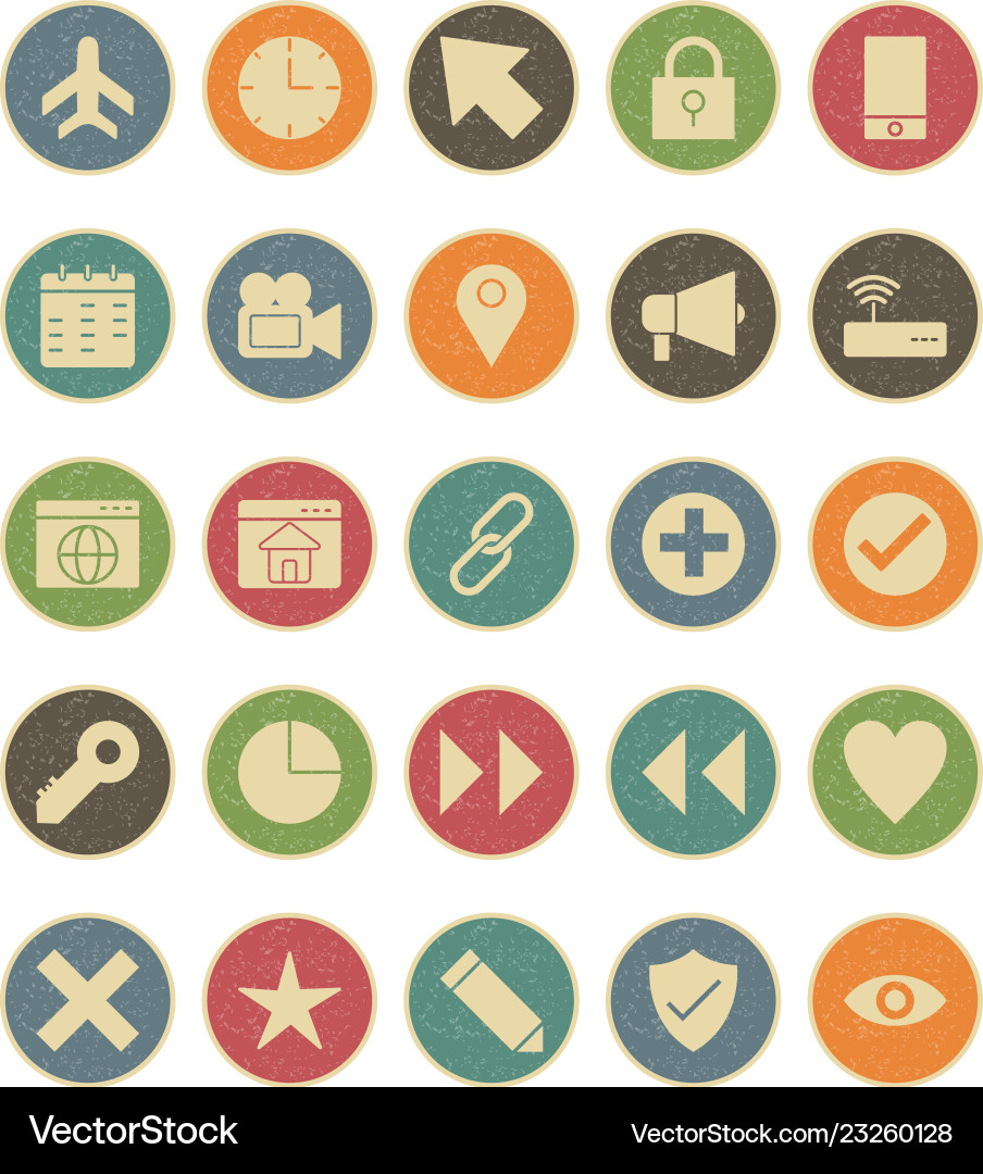 Basic ui icon set Basic ui icon set vector image