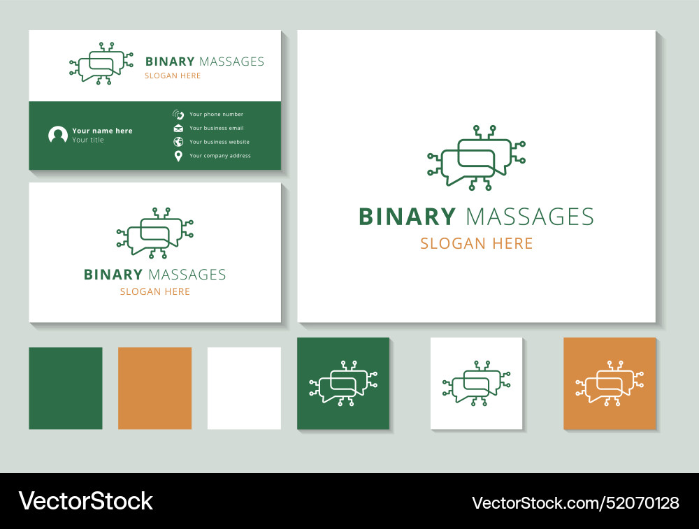 Binary code connecting speech bubbles forming Vector Image