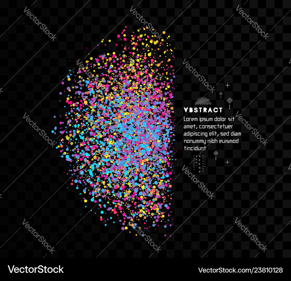 Chaotic particles empty space dynamic background Chaotic particles empty space dynamic background vector image