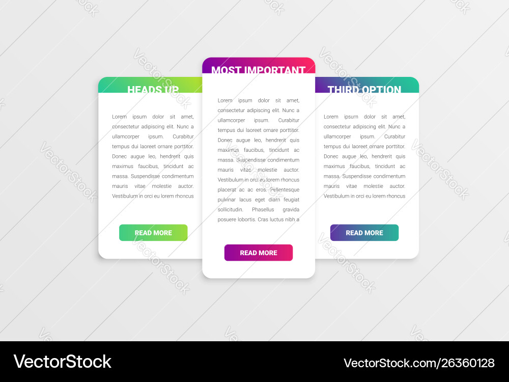 Colorful card template for web usage Colorful card template for web usage vector image