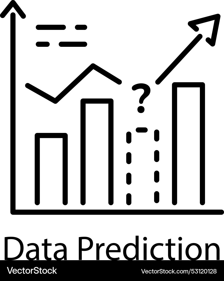 Data prediction Royalty Free Vector Image - VectorStock