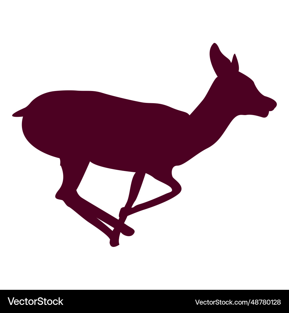 Deer running sequence 3 vector image