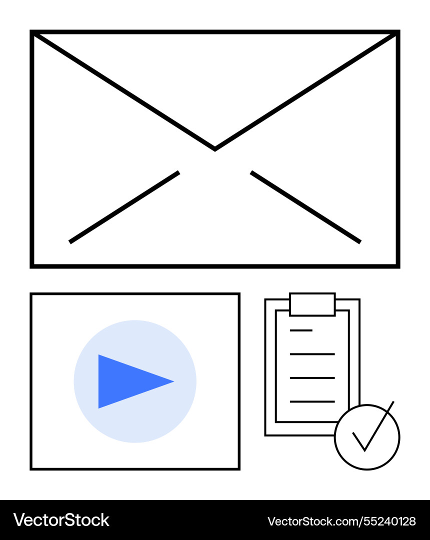 Email communication task management checklist Email communication task management checklist vector image