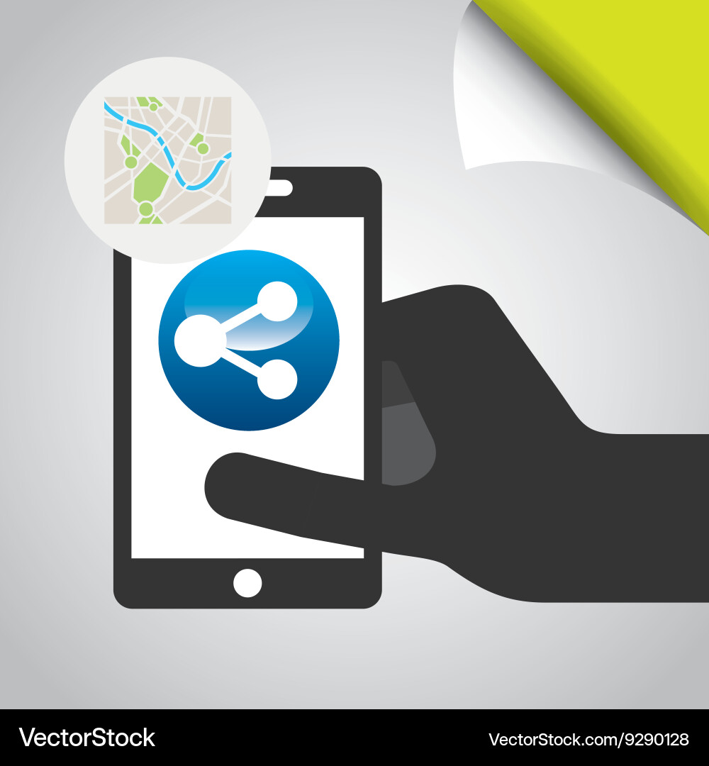 Global positioning system design Vector Image
