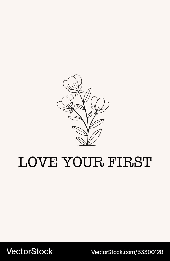 Hand drawn typography slogan with flowers Vector Image