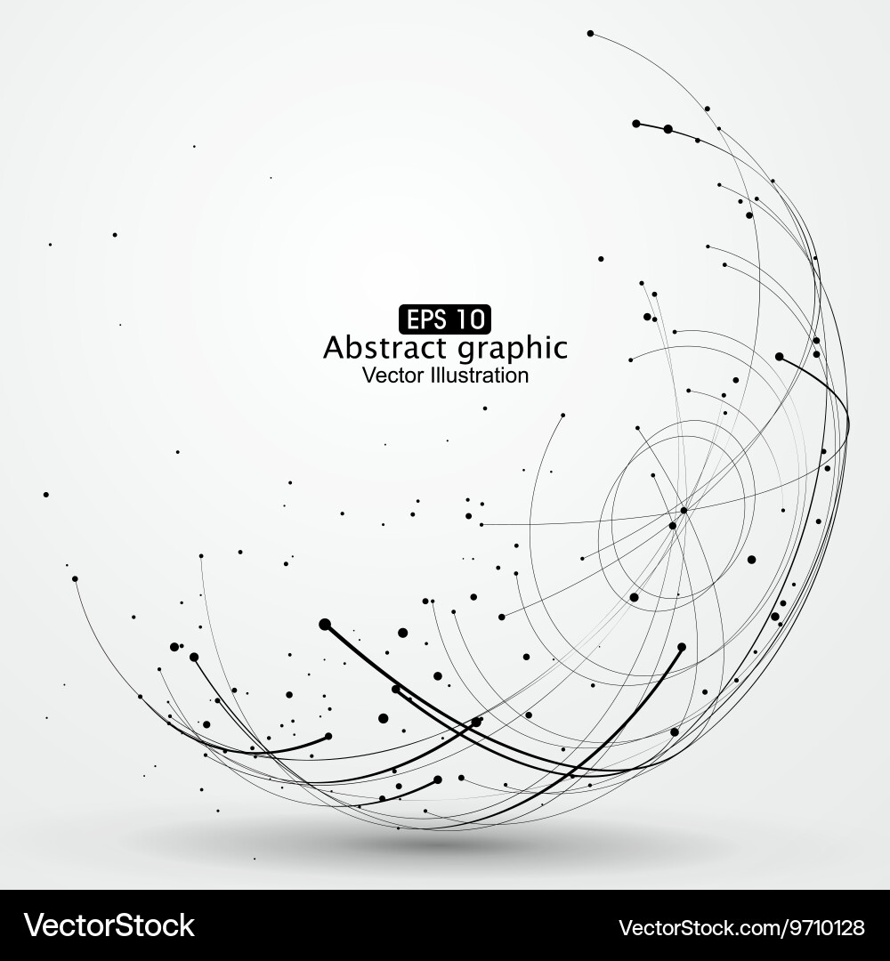 Point and curve constructed the sphere wireframe vector image