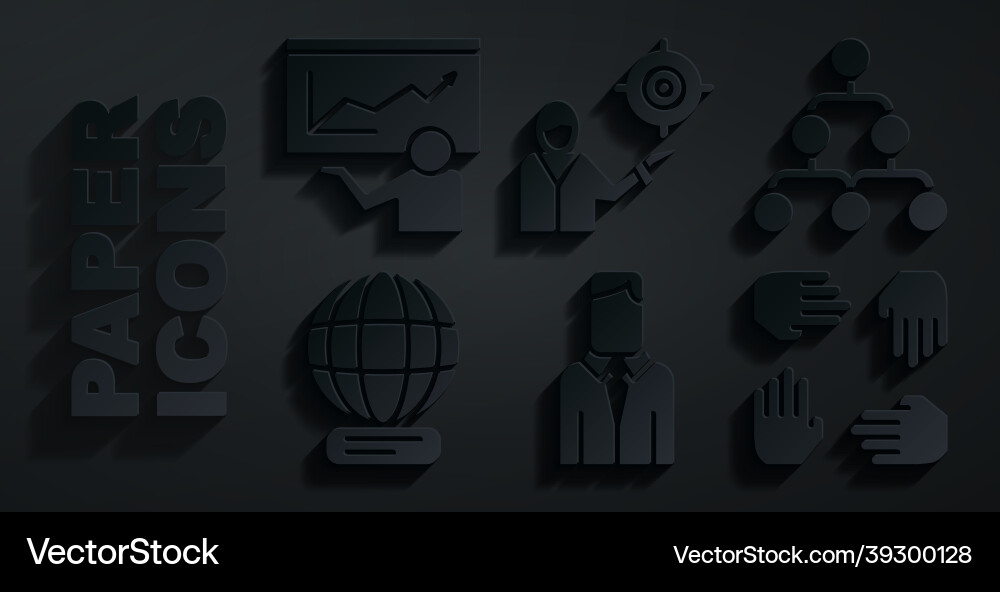 Set worker hierarchy organogram chart worldwide vector image