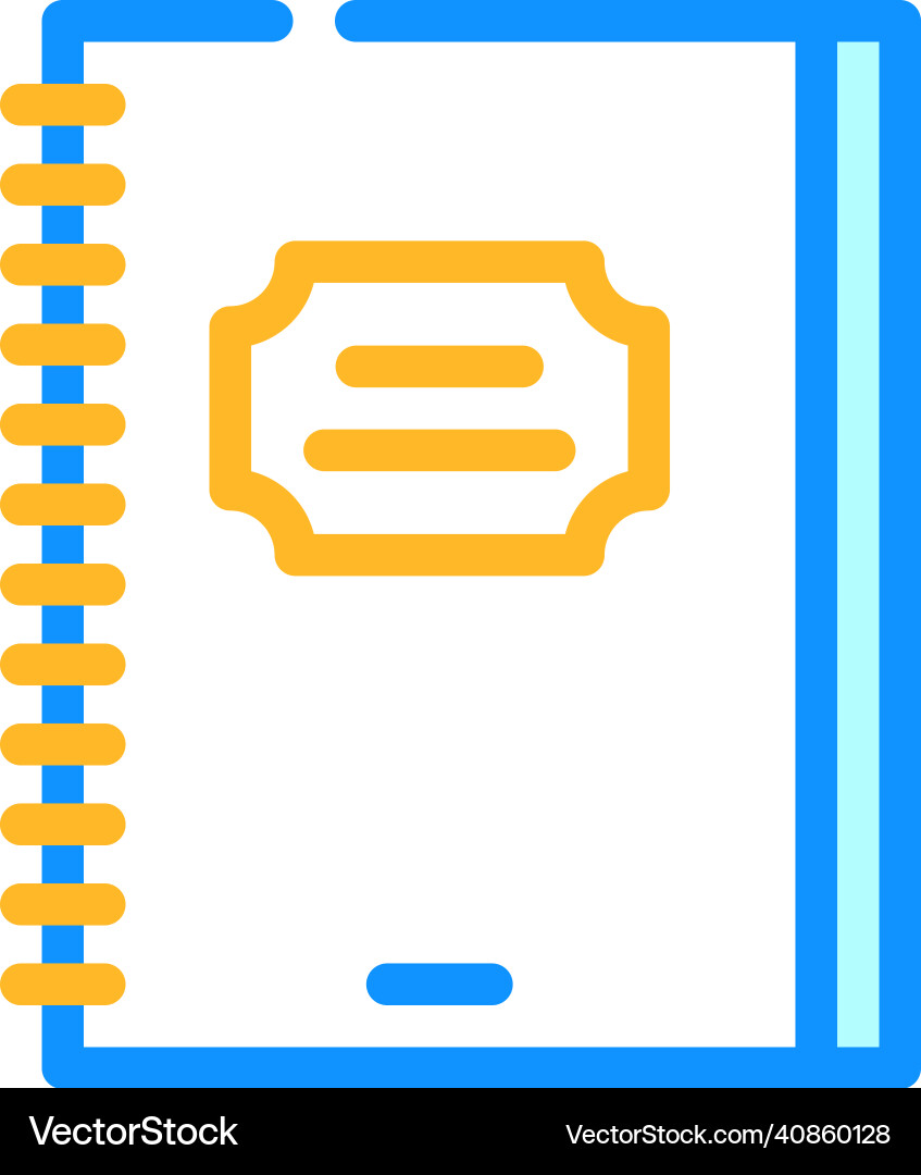 Spring diary color icon Spring diary color icon vector image