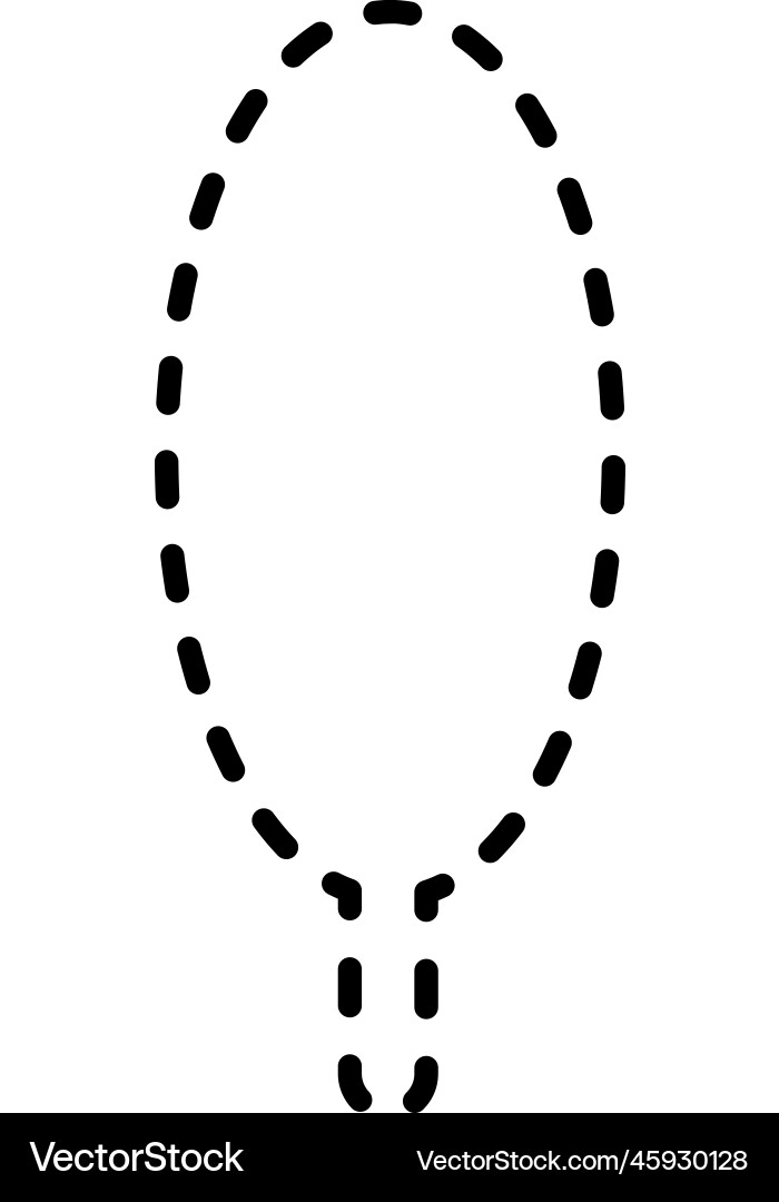 Tracing lines dotted tree outline shape Tracing lines dotted tree outline shape vector image
