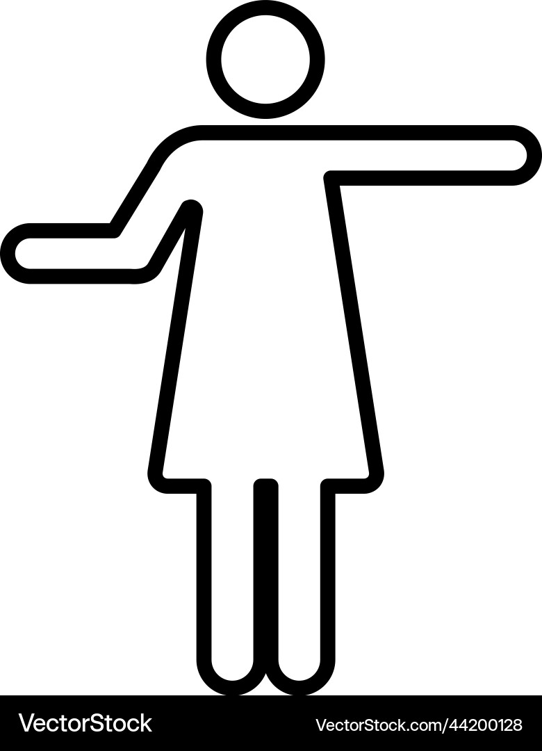Woman open arms icon female person with raised Woman open arms icon female person with raised vector image