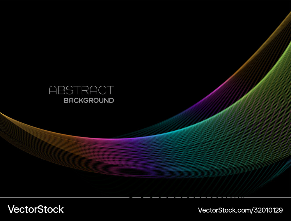 Abstract shiny color spectrum wave design element Abstract shiny color spectrum wave design element vector image