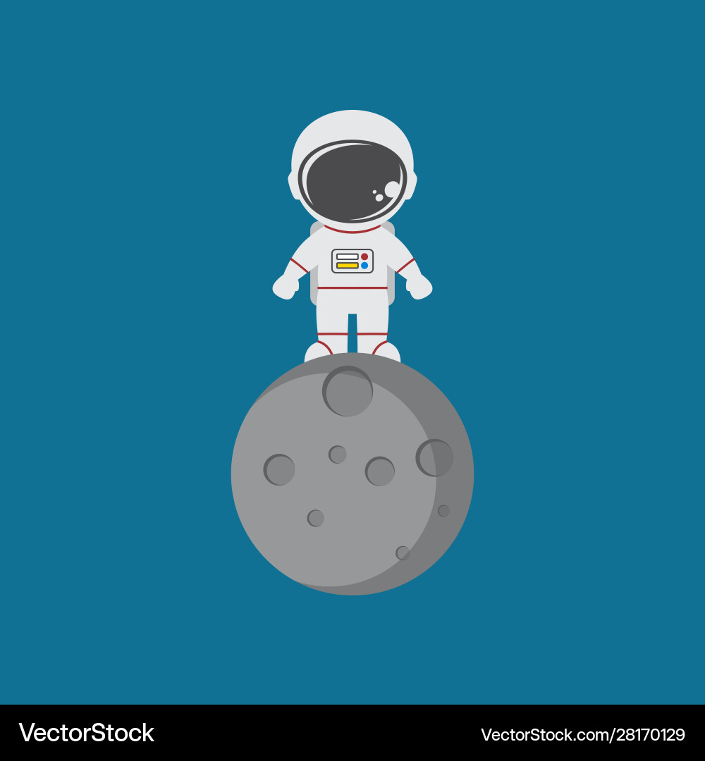 Astronaut character in space exploration science Vector Image