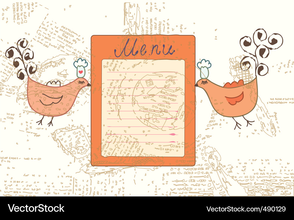 Bird menu Vector Image