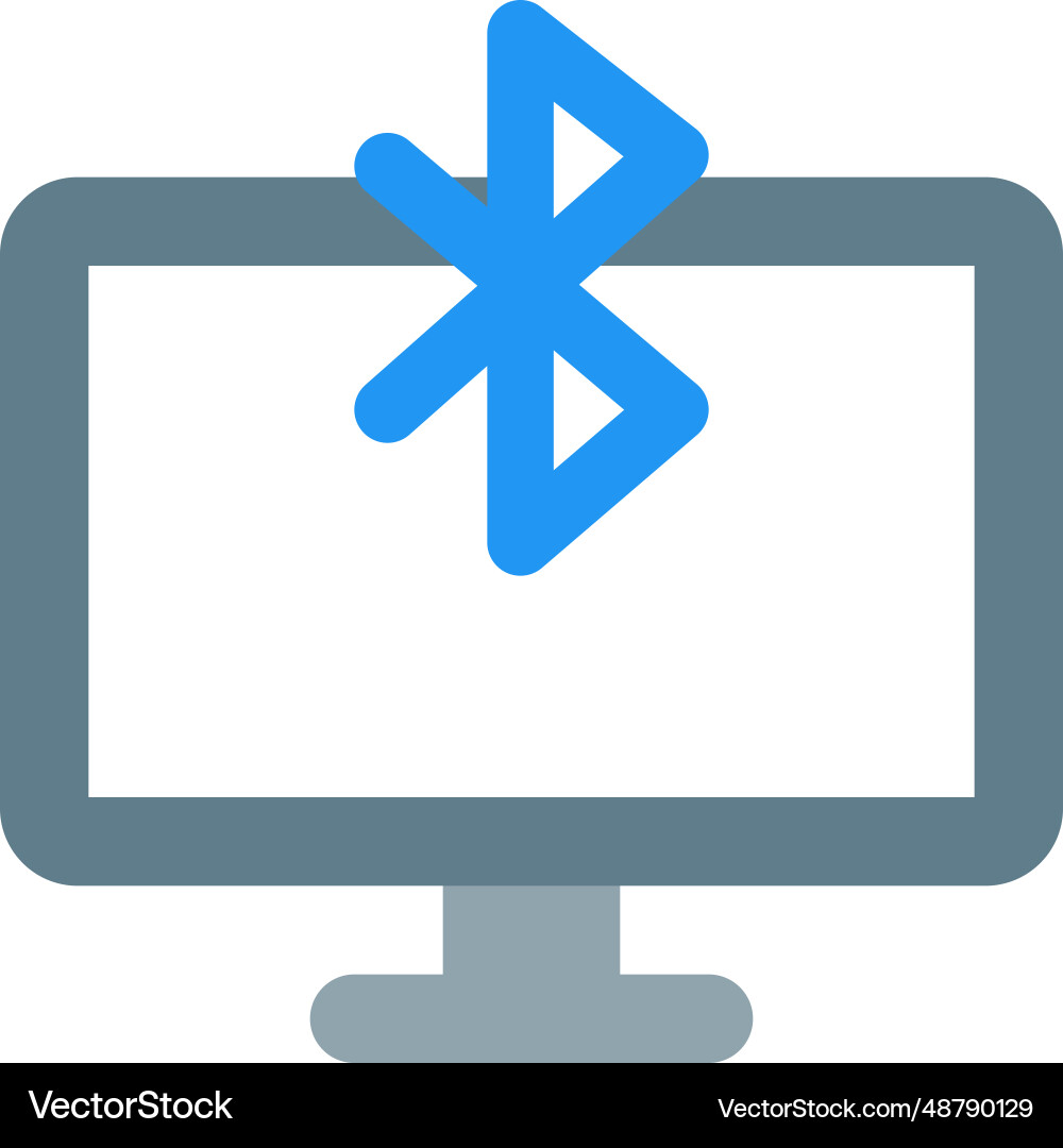 Bluetooth option activated in desktop Vector Image