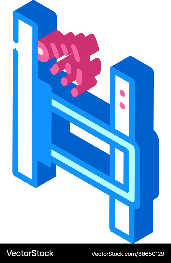 Bounding frame with sensor isometric icon vector image