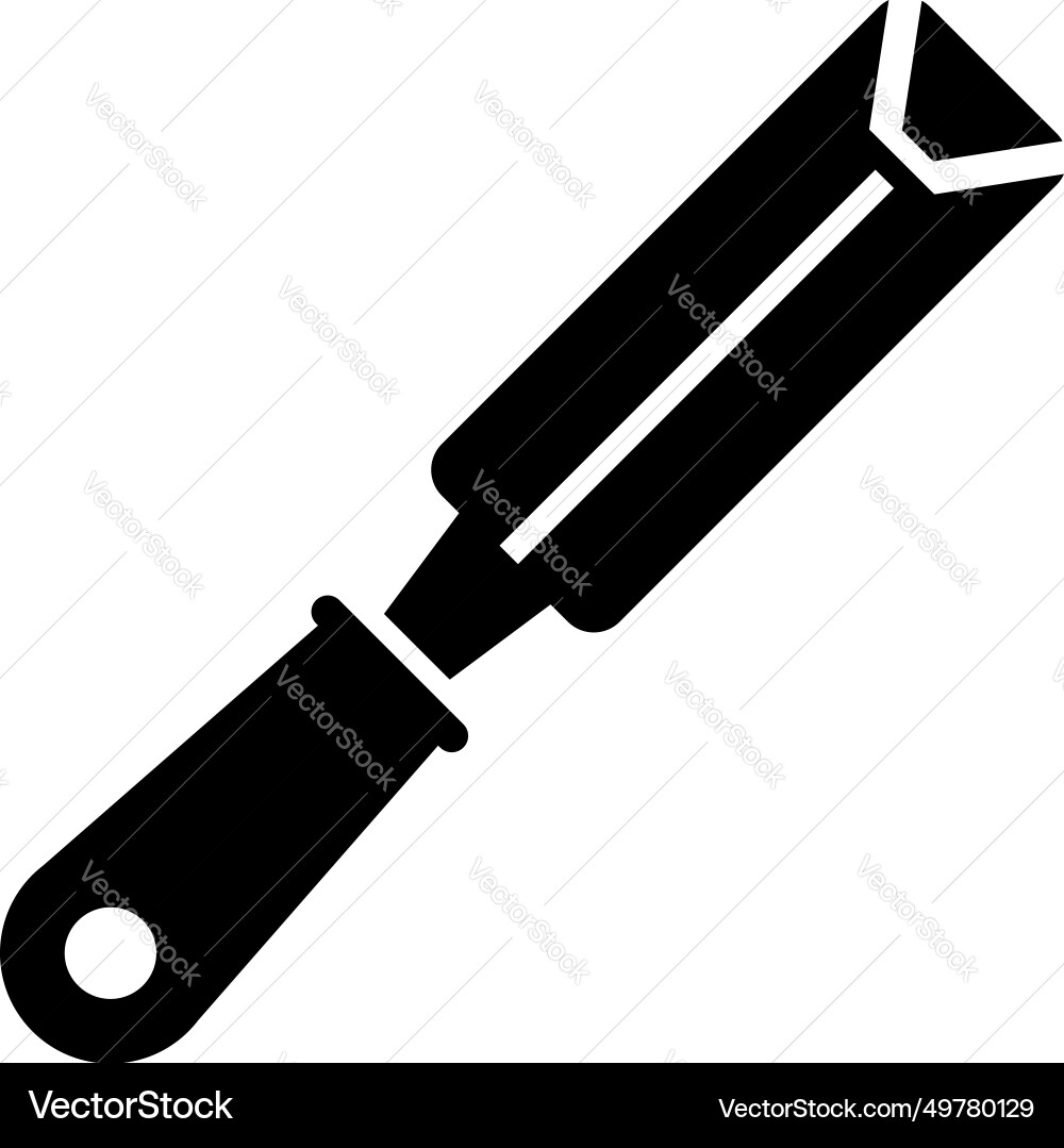 Chisel glyph icon pictogram symbol visual Vector Image