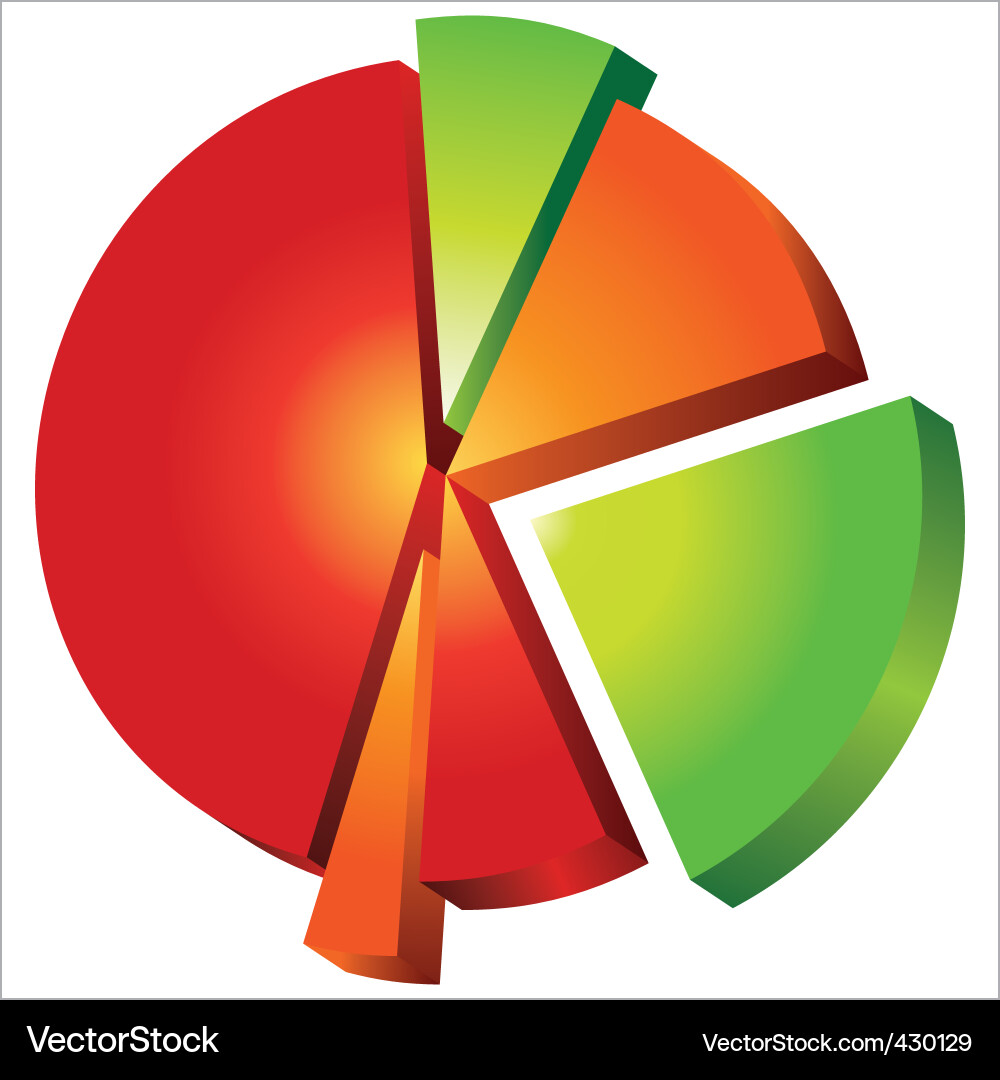Colorful Pie Chart Data Visualization vector image