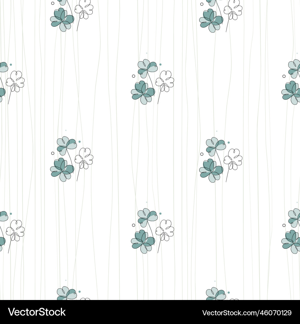 Elegant seamless pattern with clover leaves Vector Image