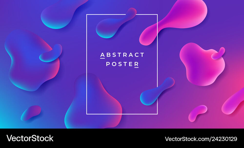 Fluid Gradient Abstract Shapes vector image
