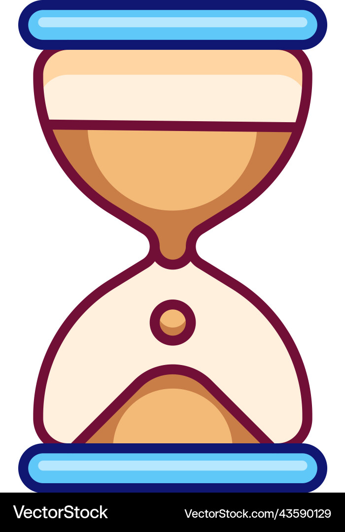 Hourglass icon wasting time symbol deadline sign Hourglass icon wasting time symbol deadline sign vector image