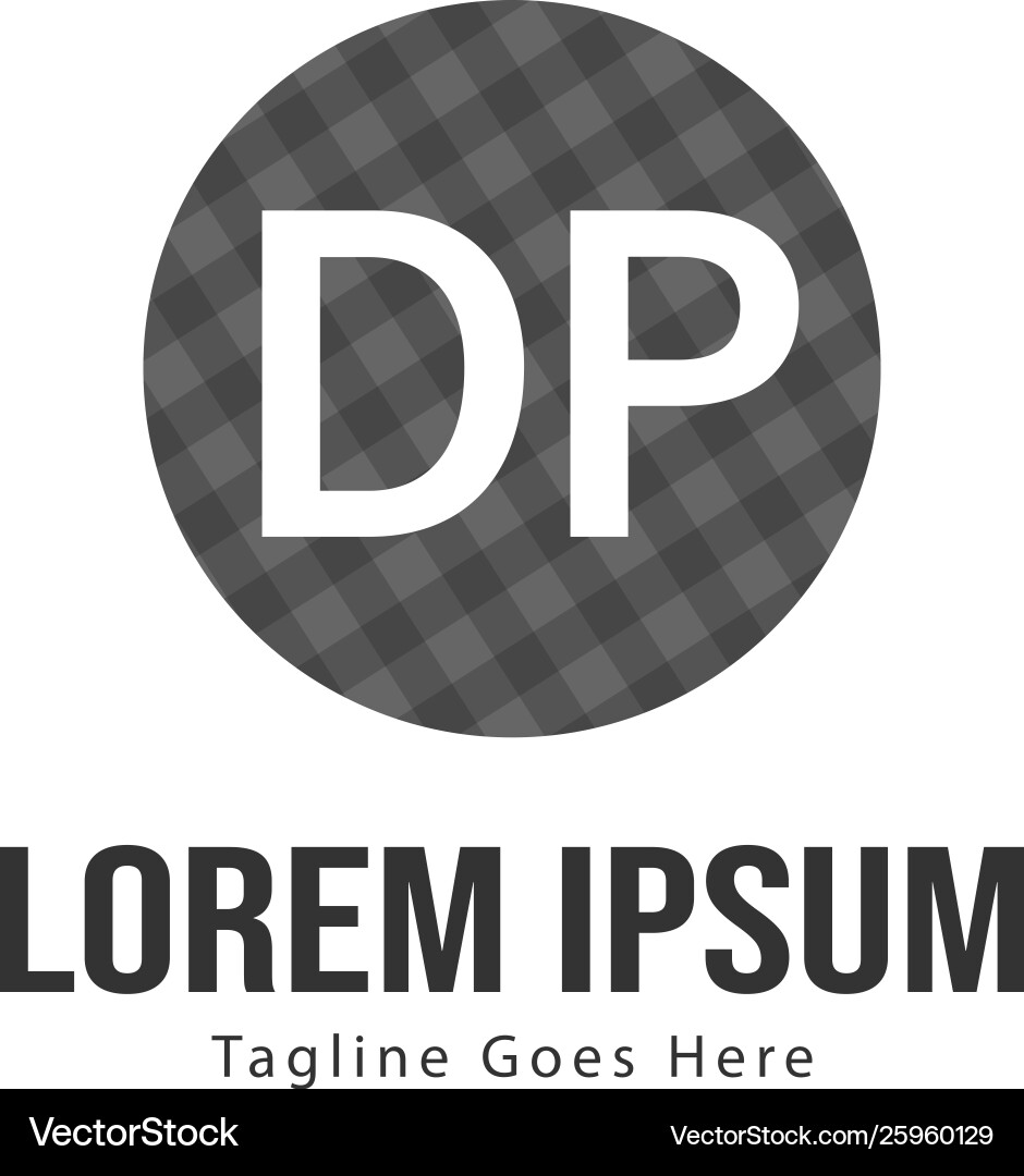 Initial dp logo template with modern frame Initial dp logo template with modern frame vector image
