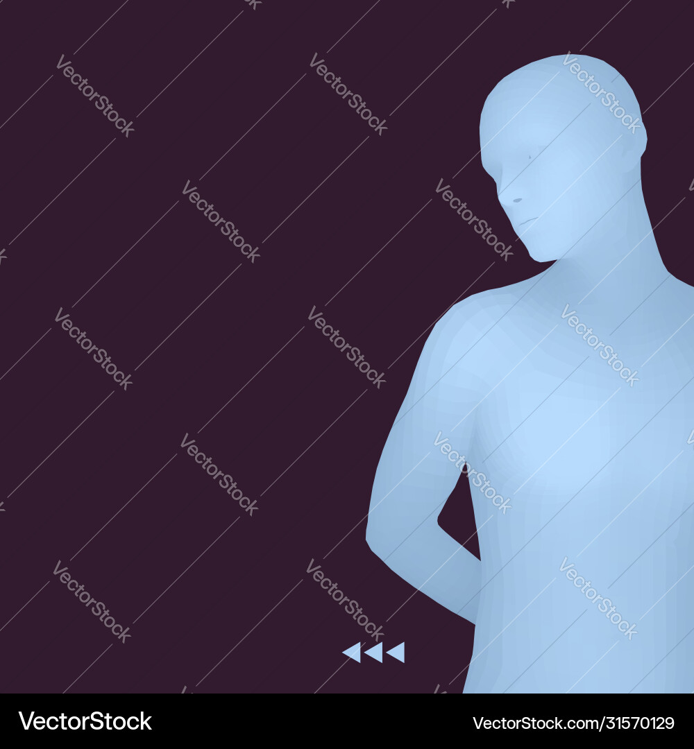 Man in a thinker pose 3d model business Man in a thinker pose 3d model business Vector Image