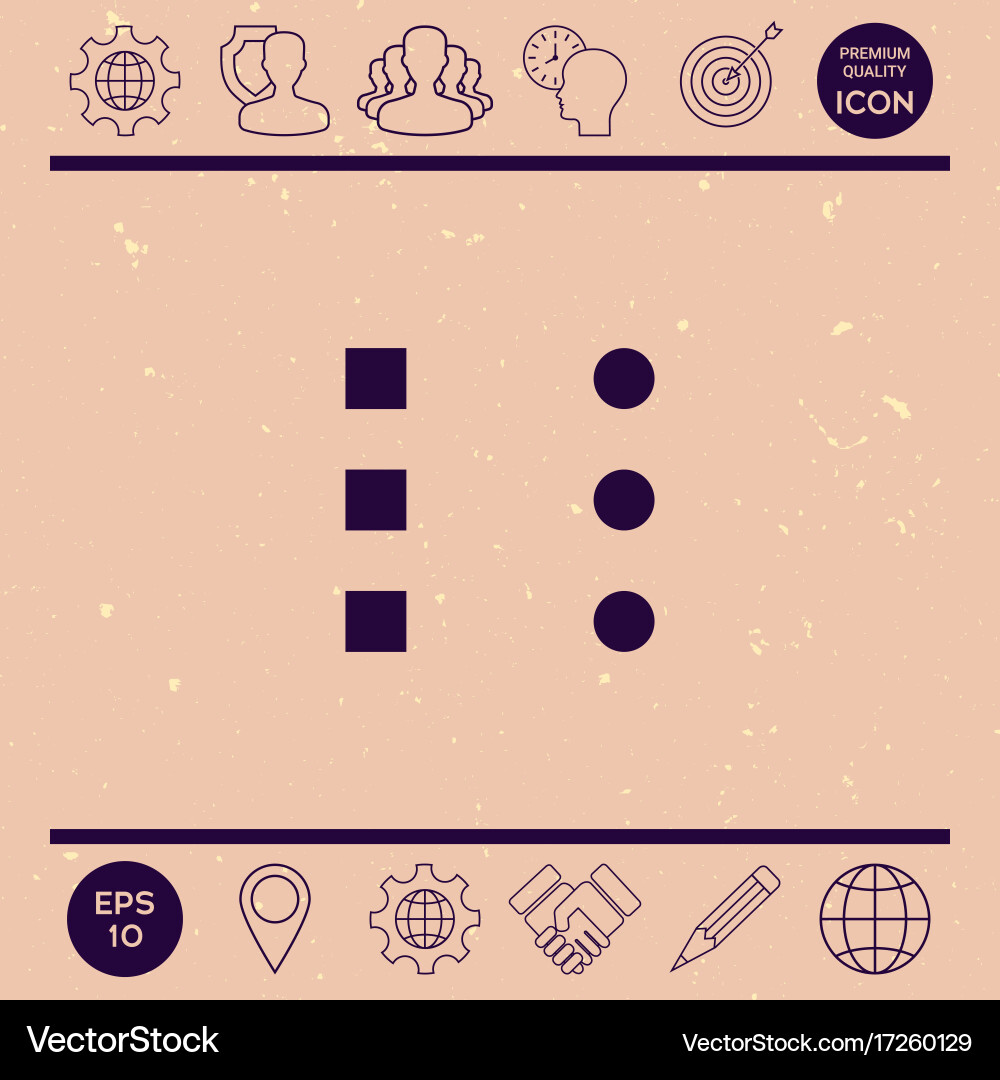 Menu icon for mobile apps and websites vector image