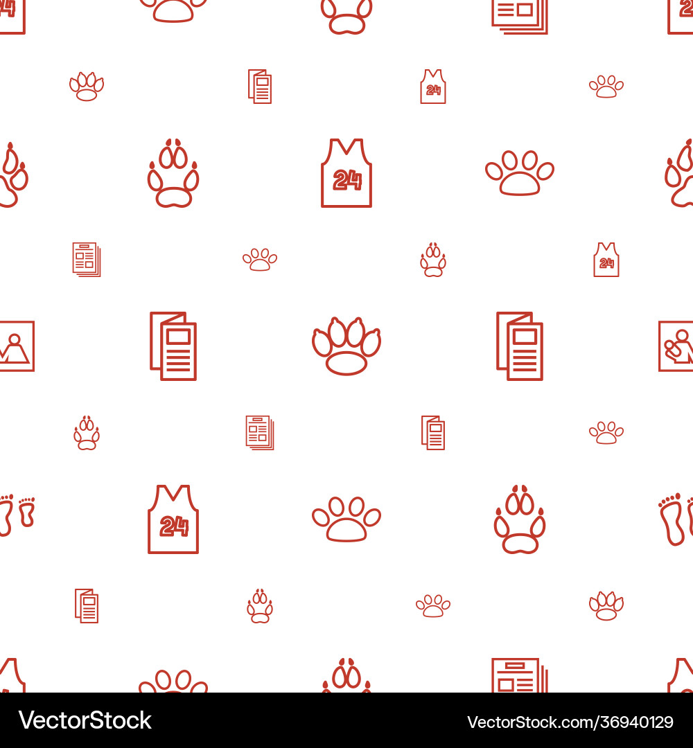Print icons pattern seamless white background vector image