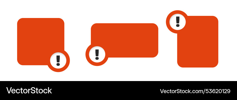 Red warning message without text frame vector image