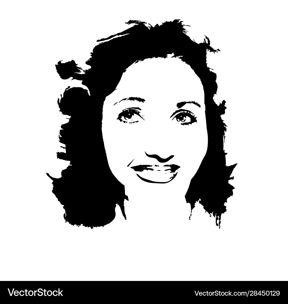 Schwarze Silhouette ein Mädchen mit lockigen Haar lange Schwarze Silhouette ein Mädchen mit lockigen Haar lange vektorbild