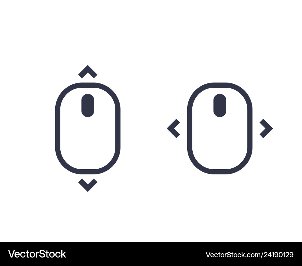 Scroll with mouse icons vector image