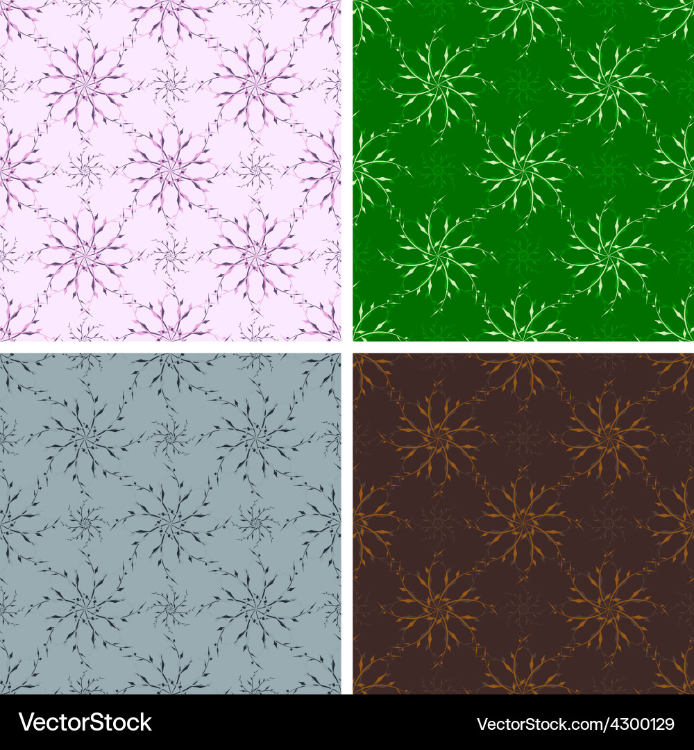 Seamless abstract art pattern set Vector Image