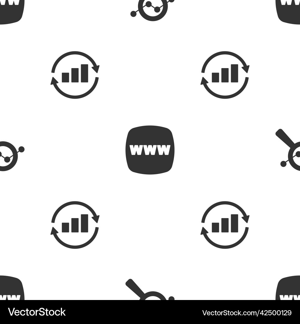 Set search data analysis website template Set search data analysis website template vector image