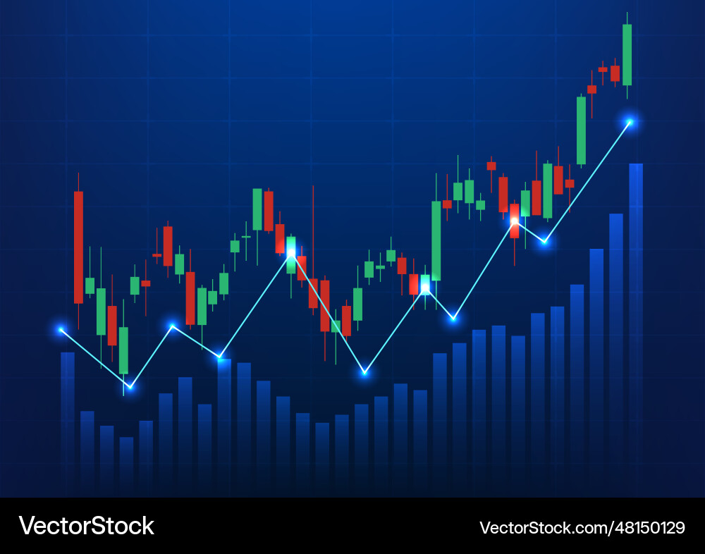 Stock graph technology background Stock graph technology background vector image
