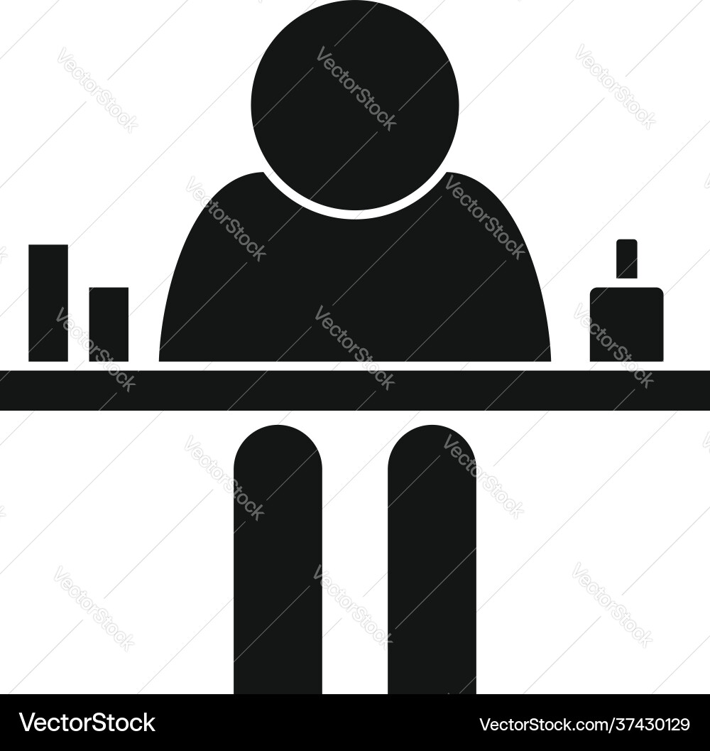 Table space organization icon simple style Table space organization icon simple style vector image