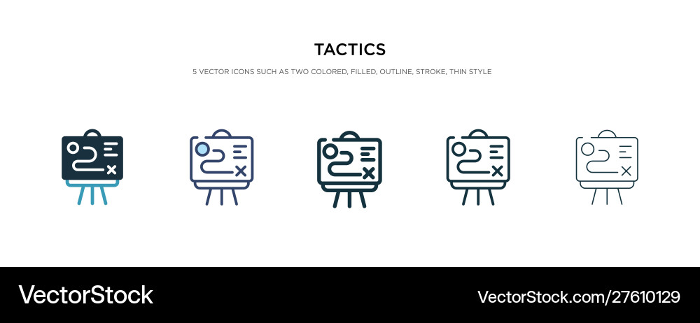 Tactics icon in different style two colored Tactics icon in different style two colored vector image