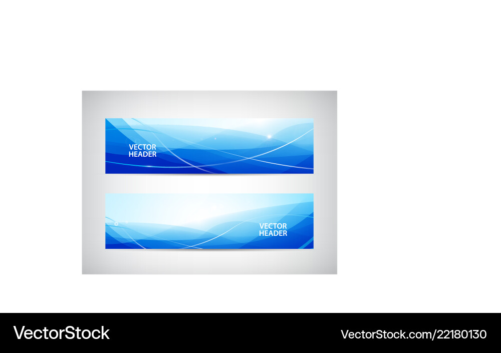 Abstract Wavy Header Set vector image