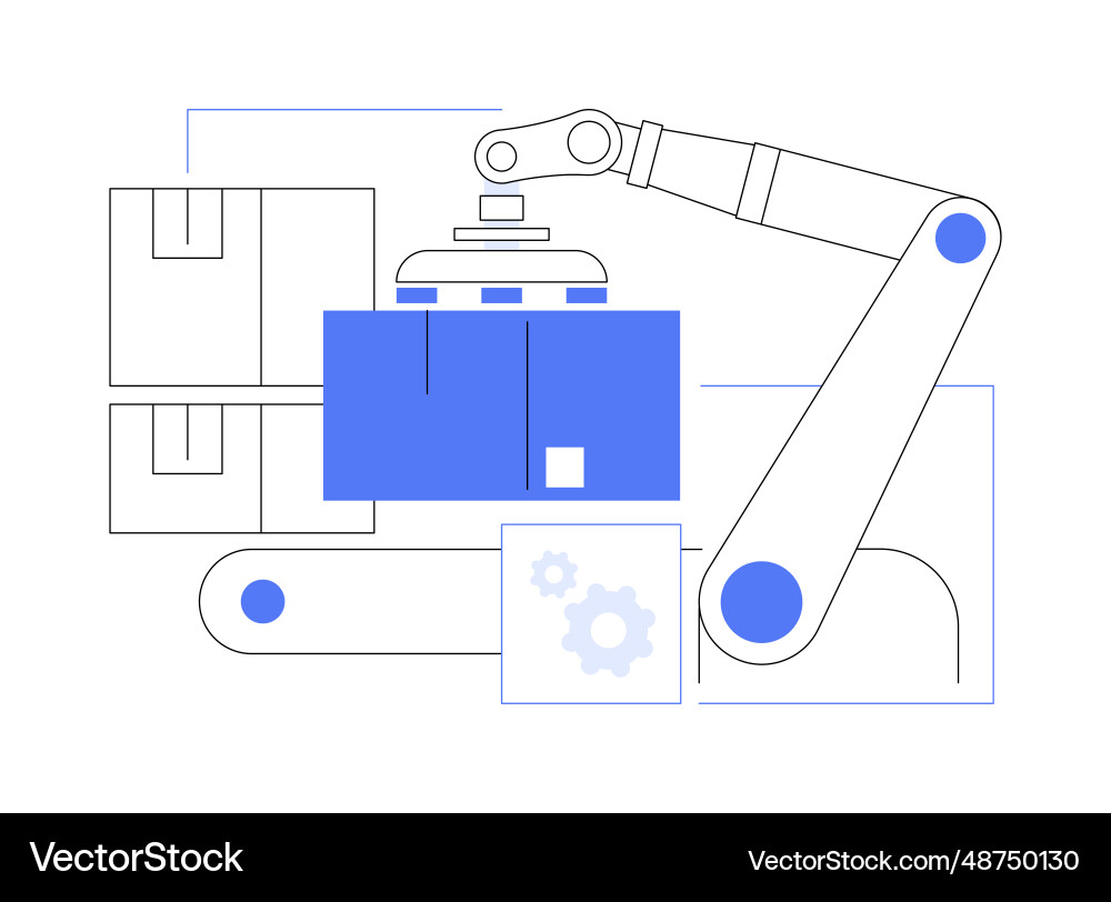 Automated sortation systems abstract concept Automated sortation systems abstract concept Vector Image