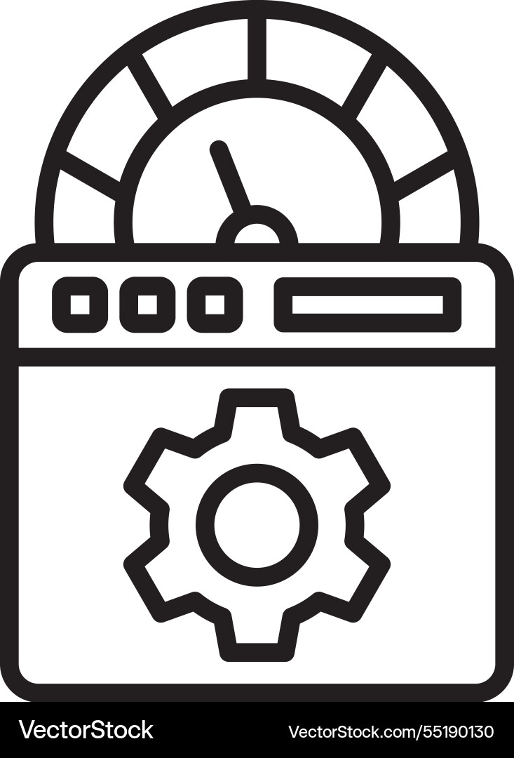 Bandwidth line icon design Vector Image