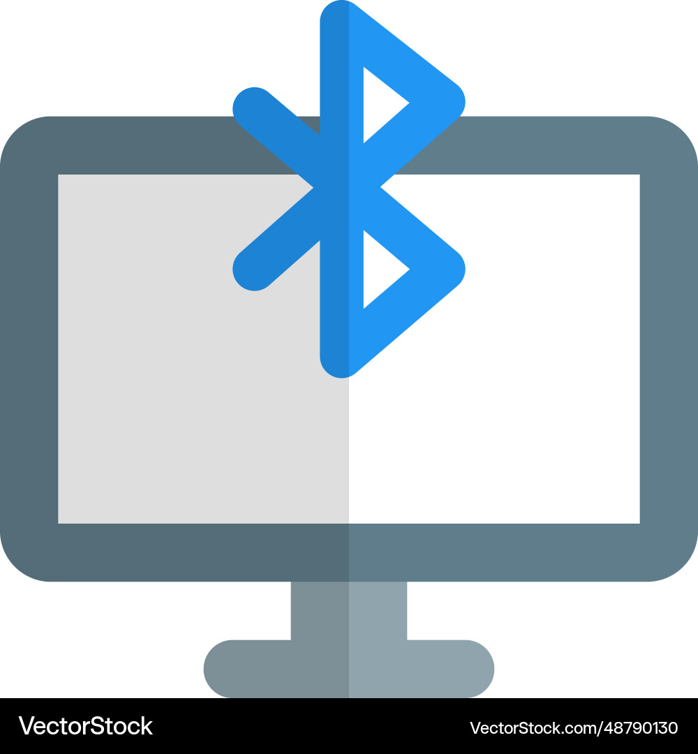 Bluetooth option activated in desktop Vector Image