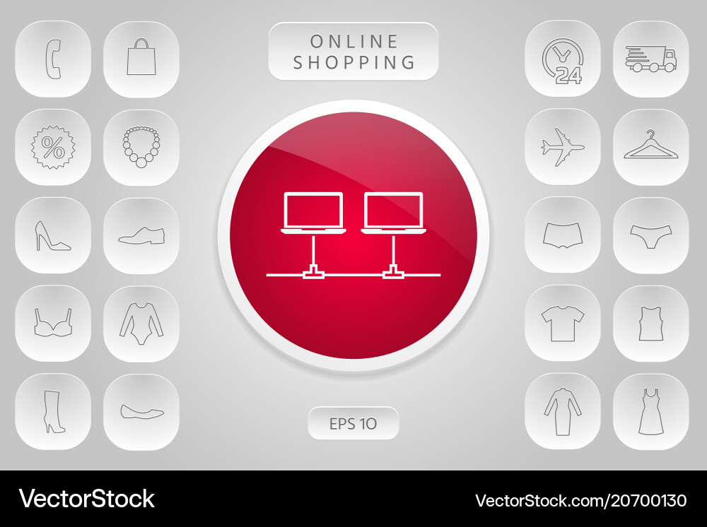 Computer network icon vector image