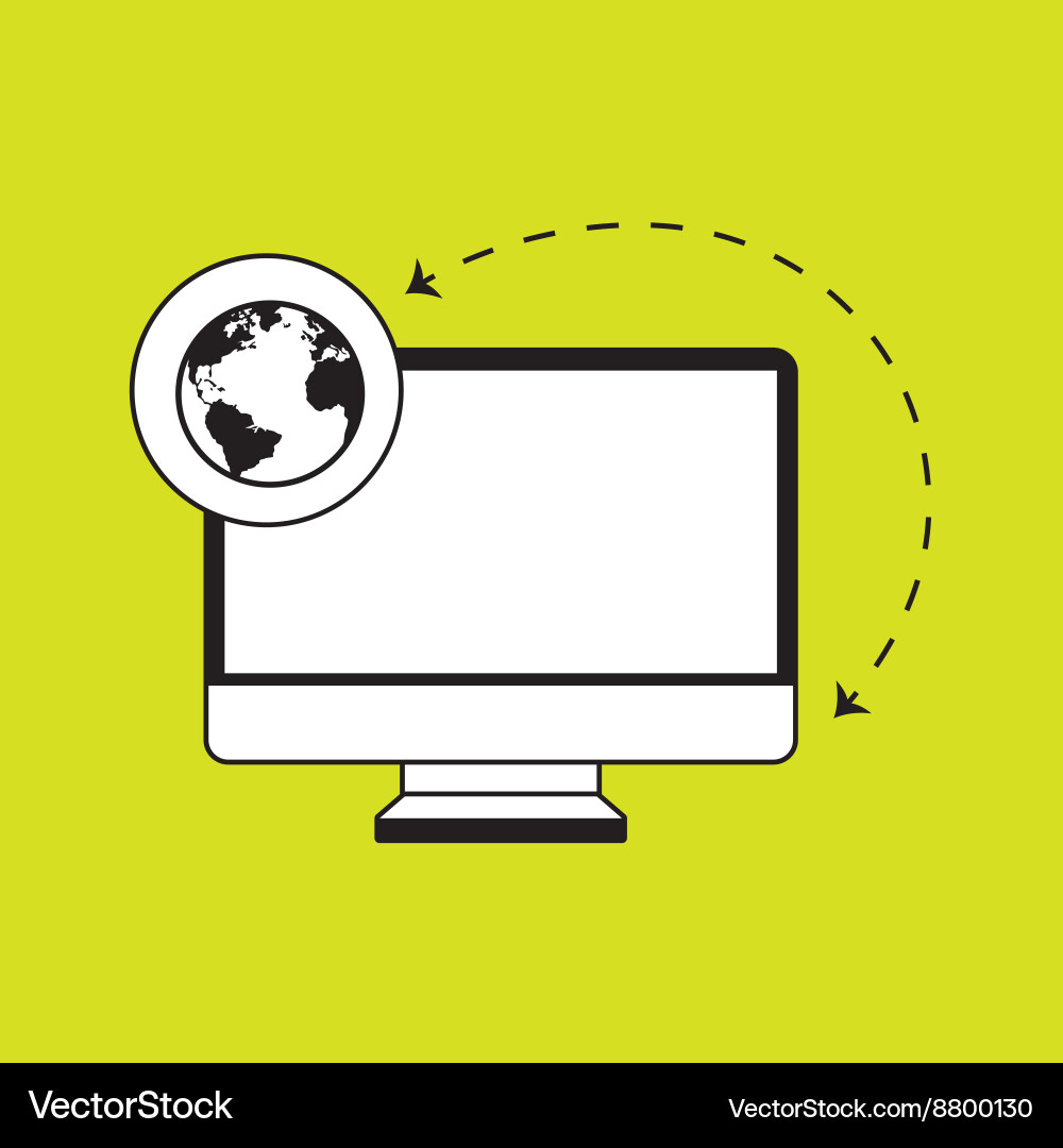Computer technology design vector image