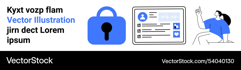 Digital security and user authentication concept Digital security and user authentication concept vector image